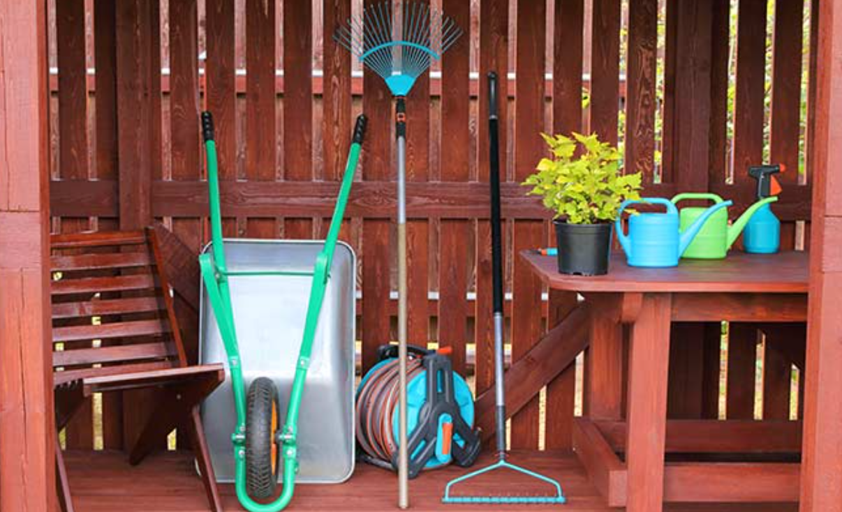 shed garden tool storage